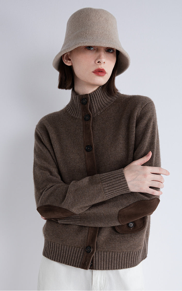 Saf Yün Kaşe Yaka Hırka