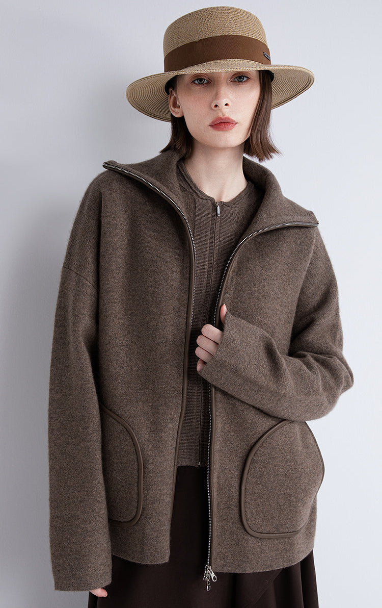 Yün & Kaşmir Geniş Yaka Ceket