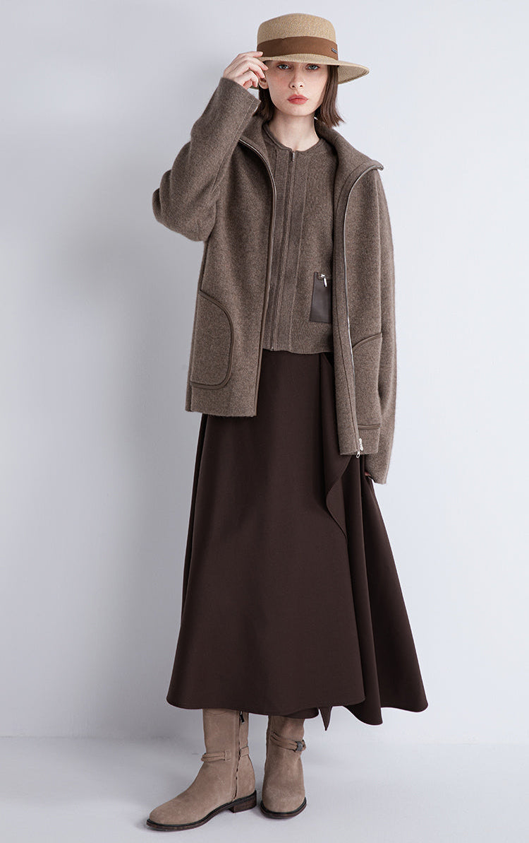 Yün & Kaşmir Geniş Yaka Ceket