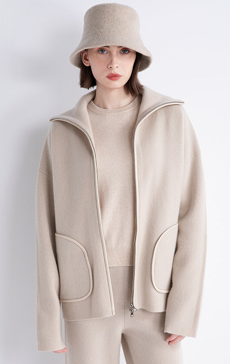 Yün & Kaşmir Geniş Yaka Ceket