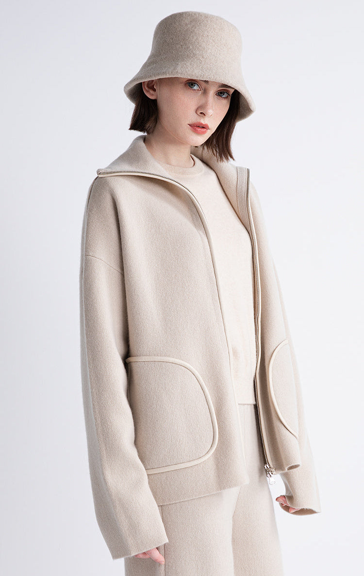 Yün & Kaşmir Geniş Yaka Ceket