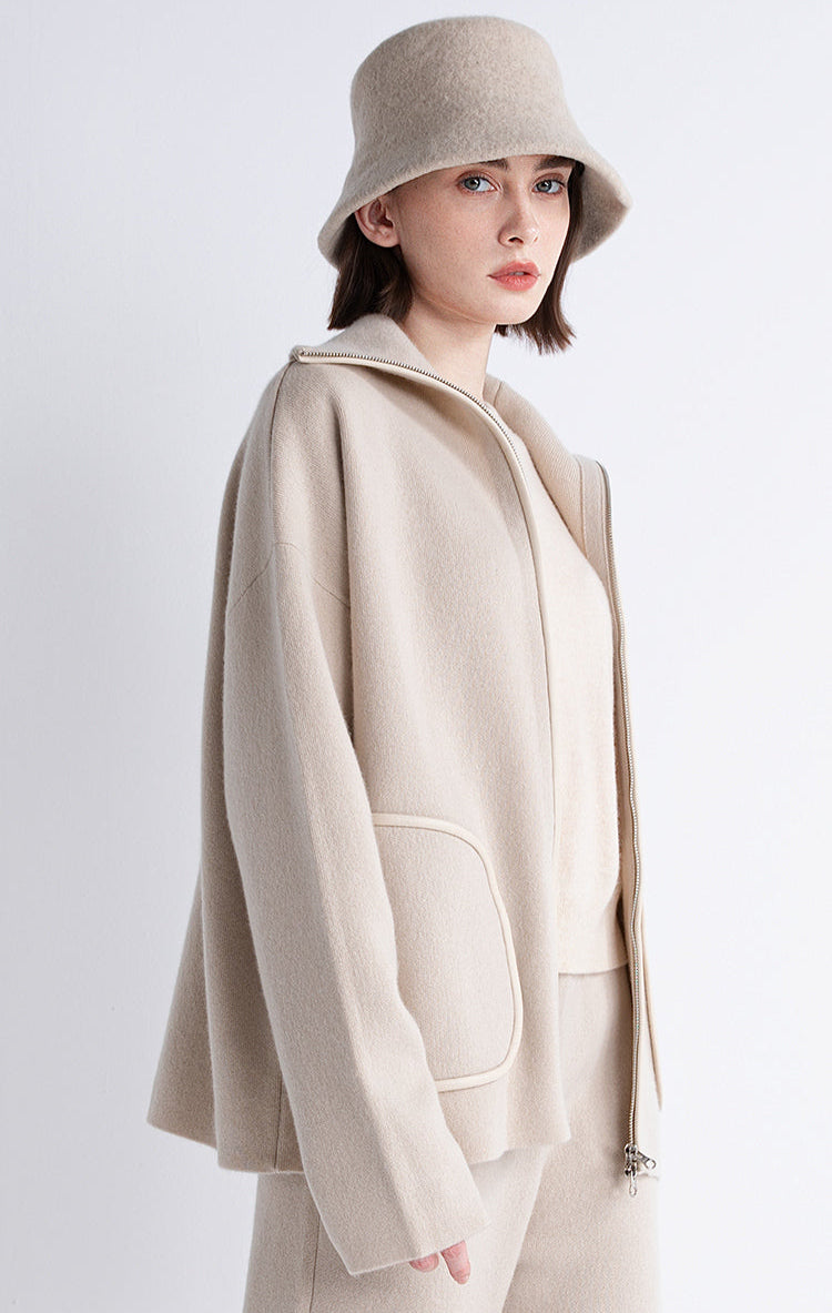 Yün & Kaşmir Geniş Yaka Ceket