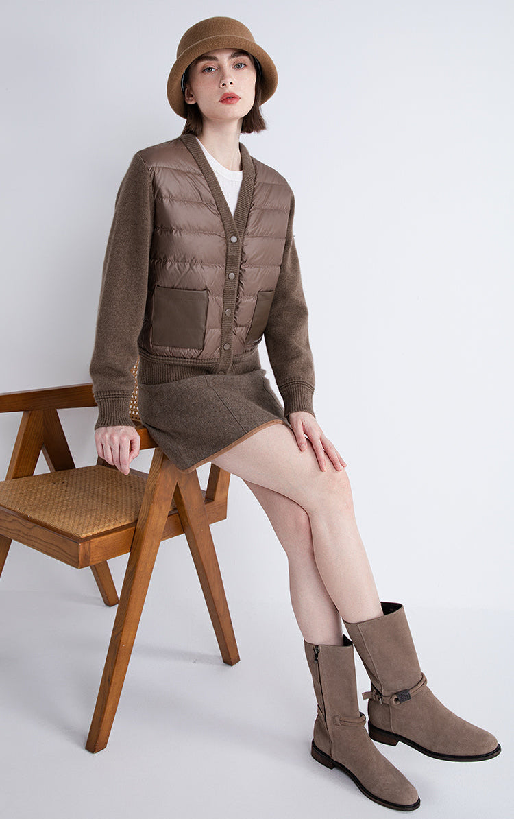 Saf Kaşmir Dolgulu Ceket