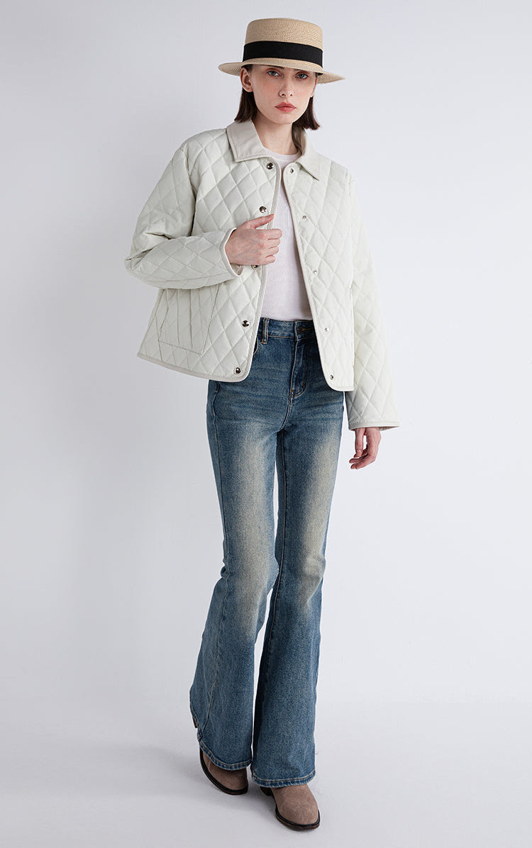 Yün & Kaz Tüyü Dolgulu Kapüşonlu Ceket