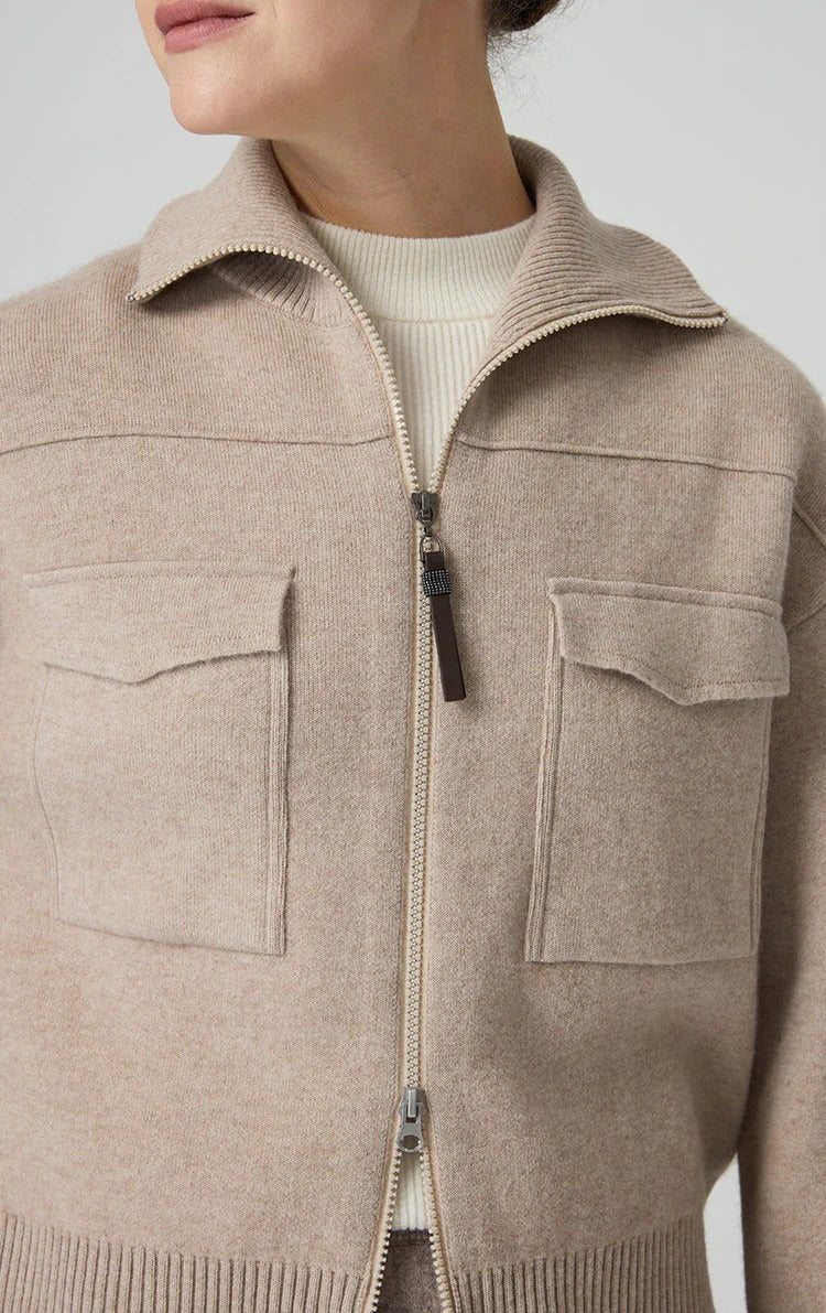 Saf Kaşmir & Yün Örme Ceket