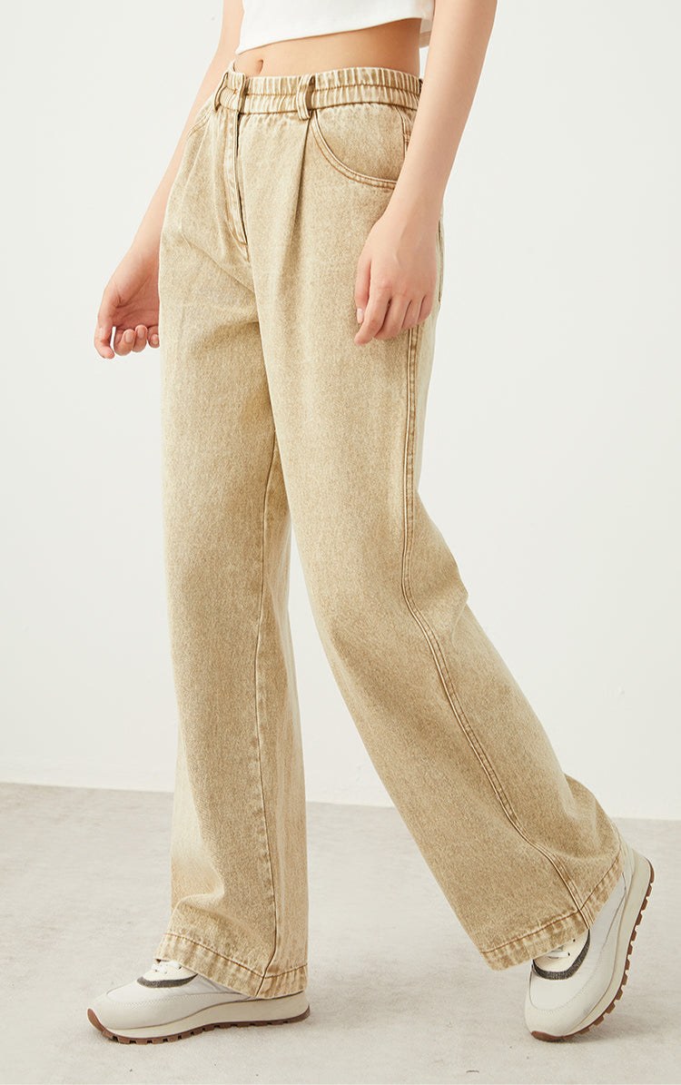 Pamuk Yumuşak Yüksek Bel Pantolon