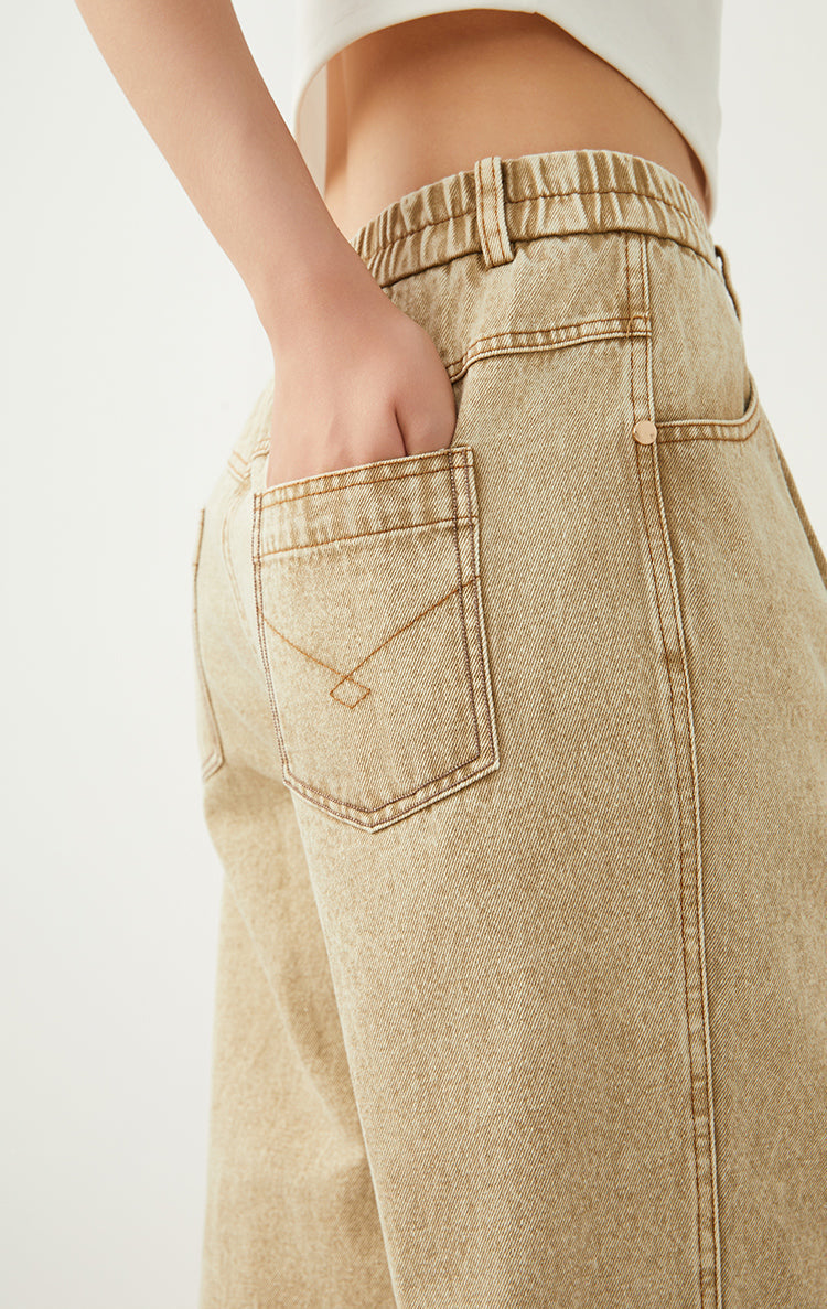 Pamuk Yumuşak Yüksek Bel Pantolon