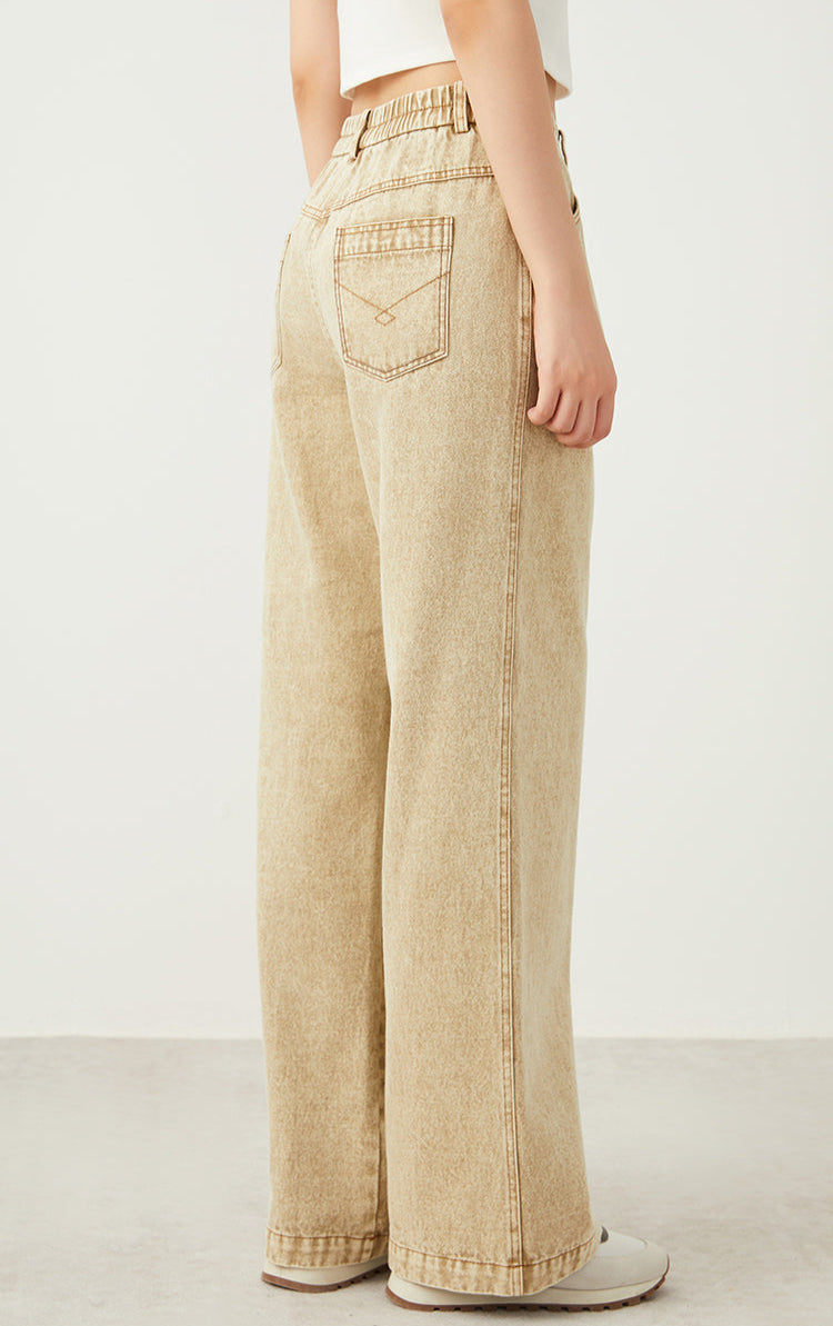 Pamuk Yumuşak Yüksek Bel Pantolon